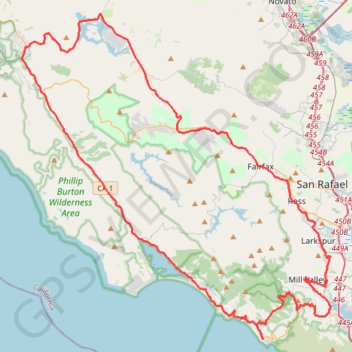 Point Reyes Loop trail, distance, elevation, map, profile, GPS track