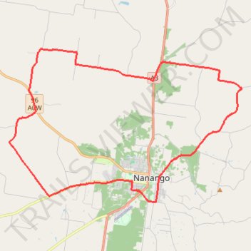 Hodgleigh and Nanango Loop trail, distance, elevation, map, profile, GPS track