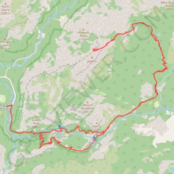 Half Dome trail, distance, elevation, map, profile, GPS track