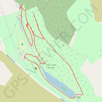 Parc Cwm Darran trail, distance, elevation, map, profile, GPS track