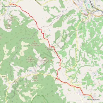 Tappa-31-da-gambassi-terme-san-gimignano trail, distance, elevation, map, profile, GPS track