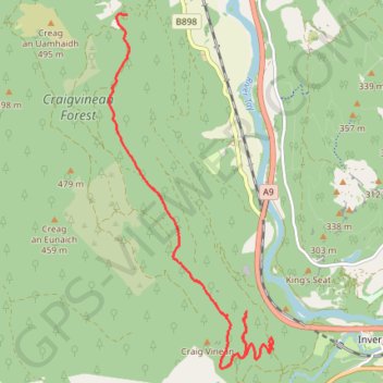 Mountain Bike Ride around Craigvinean Forest trail, distance, elevation, map, profile, GPS track