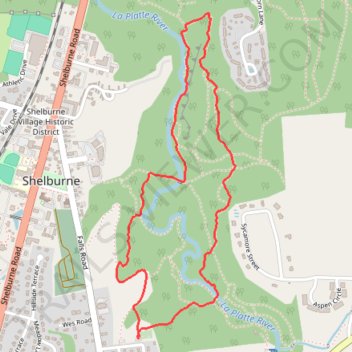Laplatte Nature Park Loop Trail trail, distance, elevation, map, profile, GPS track