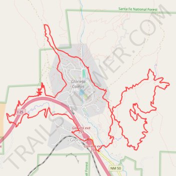 Glorieta Loop trail, distance, elevation, map, profile, GPS track