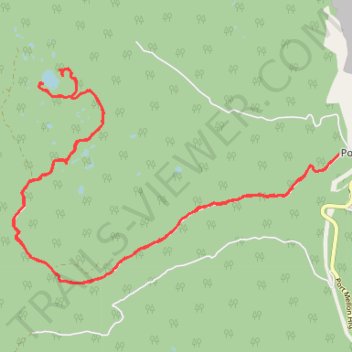 Hike to Claire Lake trail, distance, elevation, map, profile, GPS track
