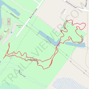 Wildwood Boardwalk Loop trail, distance, elevation, map, profile, GPS track