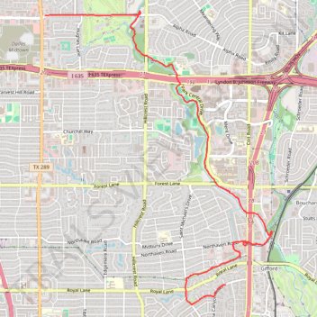 Cycling in Dallas, TX trail, distance, elevation, map, profile, GPS track