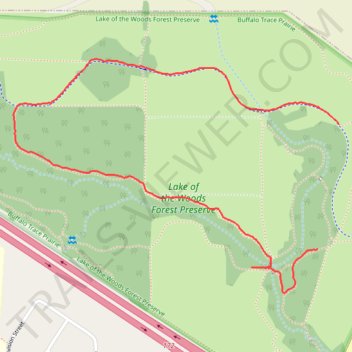Lake of the Woods Forest Preserve trail, distance, elevation, map, profile, GPS track