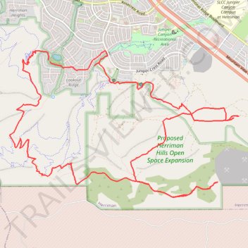 Herriman Hills Open Space trail, distance, elevation, map, profile, GPS track