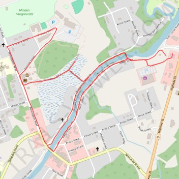 Minden Trails trail, distance, elevation, map, profile, GPS track