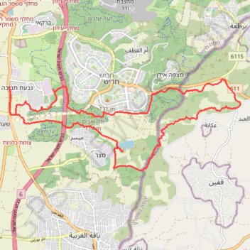 מסלול חדש ומטורף חוץ מקטע אחד trail, distance, elevation, map, profile, GPS track