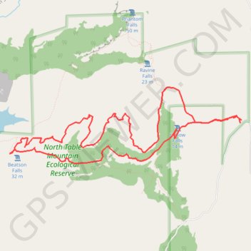 North Table Mountain Loop trail, distance, elevation, map, profile, GPS track