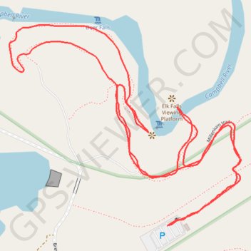 Elk Falls Provincial Park Trail - Millenium Trail trail, distance, elevation, map, profile, GPS track