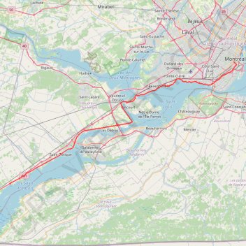 Lancaster - Montréal trail, distance, elevation, map, profile, GPS track