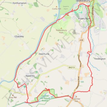 Loop hike from Tewkesbury trail, distance, elevation, map, profile, GPS track