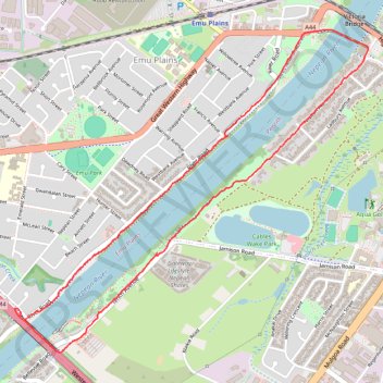 Nepean River - Great River Walk trail, distance, elevation, map, profile, GPS track