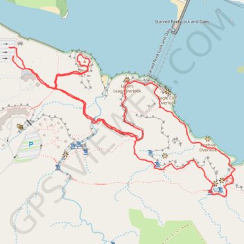 Starved Rock State Park Loop via Starved Rock, Lovers Leap Overlook, Eagle Cliff Overlook, Beehive Overlook, Wildcat Canyon and Pontiac Canyon trail, distance, elevation, map, profile, GPS track