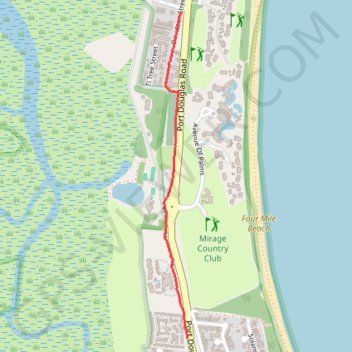 Port Douglas to Ramada resort walk trail, distance, elevation, map, profile, GPS track
