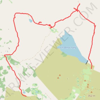 Cycle to Loch à Chait, Craigsheal and Buckinhill trail, distance, elevation, map, profile, GPS track