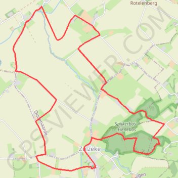Zulzeke 9km trail, distance, elevation, map, profile, GPS track