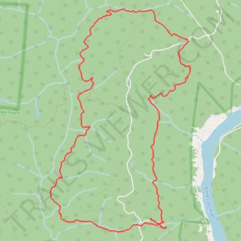 Mullens Cove Loop Trail - Prentice Cooper State Forest trail, distance, elevation, map, profile, GPS track