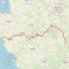 La Loire à Vélo trail, distance, elevation, map, profile, GPS track