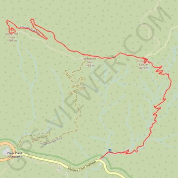 Josephine Peak trail, distance, elevation, map, profile, GPS track