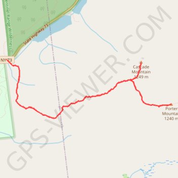 Cascade Mountain and Porter Mountain trail, distance, elevation, map, profile, GPS track