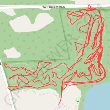 Red Mill County Park MTB Trails trail, distance, elevation, map, profile, GPS track