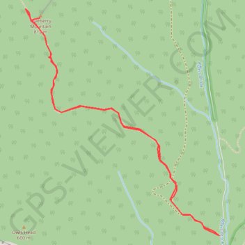 Blueberry Mountain trail, distance, elevation, map, profile, GPS track