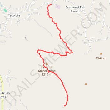 Montezuma Crest Trail (MCT) trail, distance, elevation, map, profile, GPS track