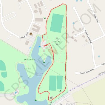 Drost park walking trail, distance, elevation, map, profile, GPS track