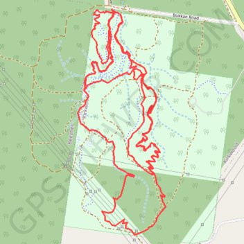 Gladstone Moutain Bike Park trail, distance, elevation, map, profile, GPS track