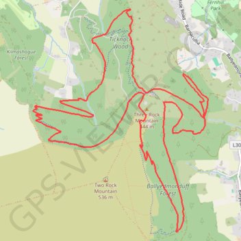 Three Rock Mountain Loop trail, distance, elevation, map, profile, GPS track