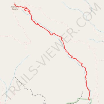 Fremont Saddle trail, distance, elevation, map, profile, GPS track
