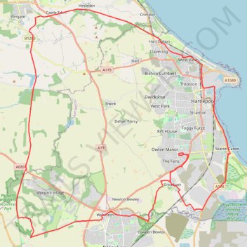 Hartlepool Loop trail, distance, elevation, map, profile, GPS track