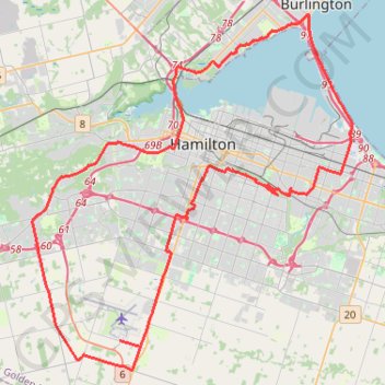Hamilton Loop trail, distance, elevation, map, profile, GPS track