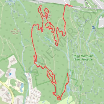 High Mountain Park Preserve - Ancients trail, distance, elevation, map, profile, GPS track