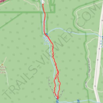 Wahclella Falls Trail in Columbia River Gorge National Scenic Area trail, distance, elevation, map, profile, GPS track