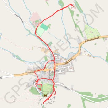 Castleton and Cave Dale trail, distance, elevation, map, profile, GPS track