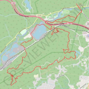 Allamuchy Mountain State Park trail, distance, elevation, map, profile, GPS track