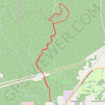 Mount Prevost trail, distance, elevation, map, profile, GPS track